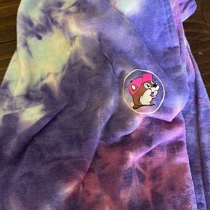 Pink and purple Bucees kids sweat pants